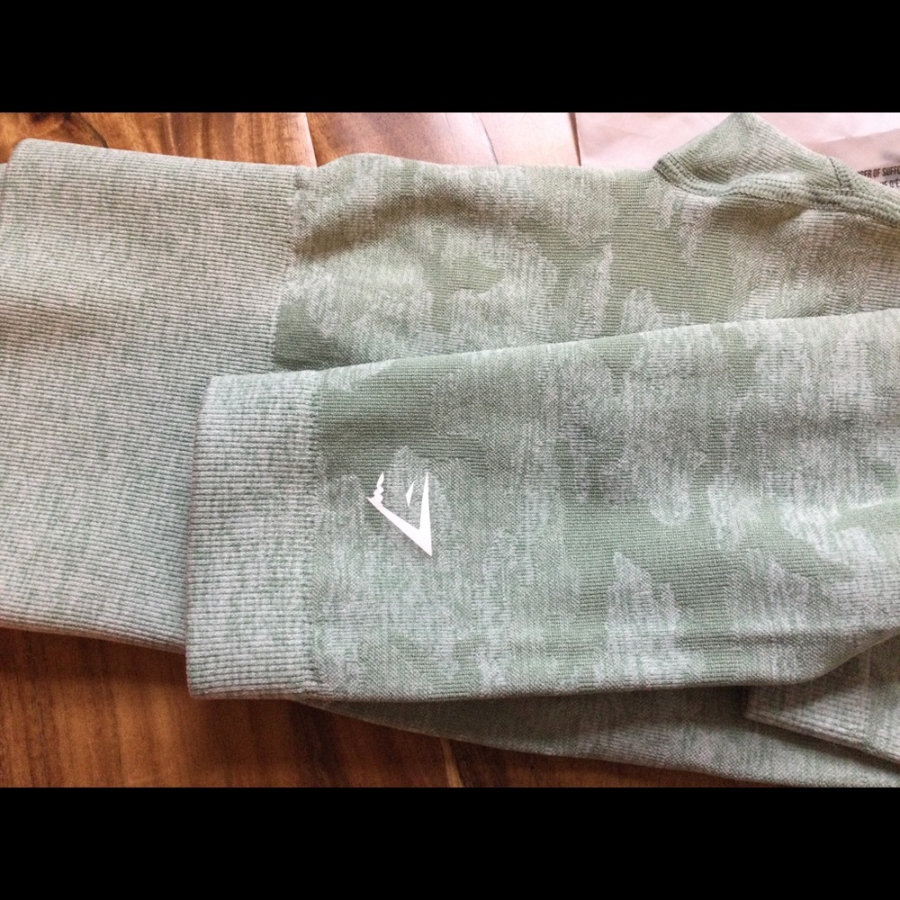Gymshark camo seamless leggings sage green